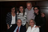 Senator Schumer with his Dad, Abe Schumer, and his family.