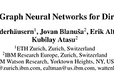 〈論文研討〉Provably Powerful Graph Neural Networks for Directed Multigraphs