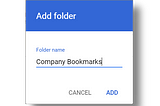 Google Workspace Add Bookmark Folder