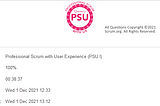 Passing the PSU I assessment with 100% — a retrospective