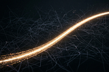 A line cutting through a bunch of smaller lines, symbolizing a subset of context being selected.