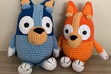 TWO PATTERNS: Blue and red heelers crochet patterns - bluey crochet pattern - bingo crochet pattern