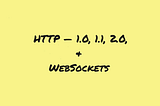 Hypertext Transfer Protocol (HTTP) — 1.0, 1.1, 2.0, and WebSockets