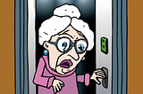 Granny’s Trapped Inside an Elevator