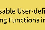 Reusable User-defined String Functions in JavaScript
