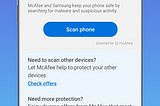 Samsung galaxy PHONE SCAN (security scan of only selected apps)
