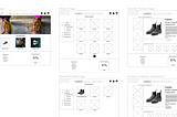 A mockup of how an e-commerce site would look like during the design stages