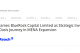 The Oasis Journey: Why BlueRock Capital is Betting on OnGreen’s Web3 Desertification Model.