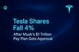 Tesla Shares Fall 4% After Musk’s $1 Trillion Pay Plan Gets Approval