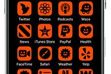 Custom iOS icons for Halloween