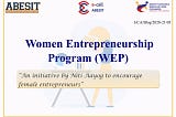 THE Women Entrepreneurship Program(WEP)