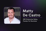 Cameo Names Meta Veteran Matty de Castro as GM Enterprise Sales, Cameo for Business