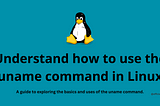 Understand how to use the uname command in Linux