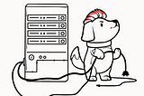 Rocky the puppy building servers