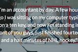From Excel to the NHL — All in a Day’s Work for This Accountant
