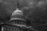 Storm clouds over US Capitol