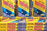 Pile of copies of the book ‘Brotopia — Breaking up the Boys’ Club of Silicon Valley’