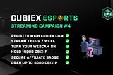 Cubiex esports launches Streaming Campaign №4