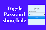 Flutter: Toggle Show Hide Password