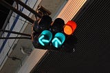 Traffic light badges – communicating your attitude to social distancing.