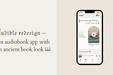 Audible redesign — An audiobook app with an ancient book look 📖