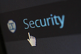 An image of a screenshot of the “security” setting or feature in a digital platform