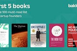 First 5 books of the 100 must-read list for startup founders