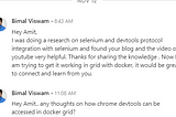 Can Selenium + Chrome Dev-tools Recipe works inside a Docker Container