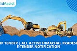 hp tenders, himachal pradesh tender, himachal pradesh government tenders,