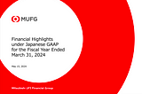 Mitsubishi UFJ Financial Group releases full-year results for FY3/2024