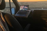 The Wheel Desk: A Remote Work Accessory for Van Travel