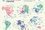 Most Common Dream in Every Country — a map image