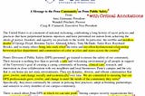 A Critical Annotation by #PoliceFreePenn in Response to Penn’s Dishonest Statements on Penn Police…