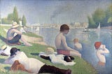 Georges Seurat — Une baignade à Asnières (Bathers at Asnières) #notesontheartwork