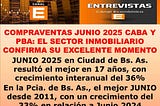 JUNIO 2025 MARCÓ UN NUEVO RECORD DE COMPRAVENTAS TANTO EN LA CIUDAD COMO EN LA PCIA.