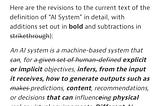 How does the updated OECD AI definition differentiate AI systems from merely algorithmic software?