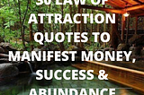 30 LAW OF ATTRACTION QUOTES TO MANIFEST MONEY, SUCCESS & ABUNDANCE