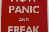 “Now Panic and Freak Out” Peppermints box top.