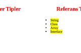 Java ile Değer ve Referans Tipleri