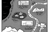 Fictional Map for The Great Upside Down Land