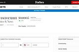 $RABBIT (Based Rabbit) Meme Coin Listed on Forbes Price Tracker
