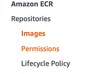 AWS ECR: Where can I add a permissions policy?