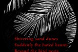 Sand Dunes — A Photo Haiku