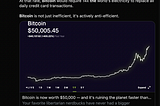 Why bitcoin is extremely energy efficient and why it’s transaction number capacity is perfectly…