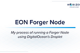 Participating as a Forger Node on EON NETWORK using a DigitalOcean’s Droplet