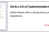 Drupal GIN Administration Theme