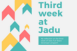 Reflection On the Third Week of -JaduJob Full Stack Developer Program