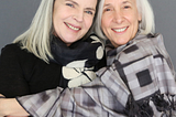 Idelisse Malavé (left) and Joanne Sandler (right), Two Old B*tches co-hosts.