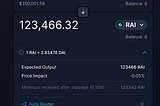 Current scale of RAI: Comparison of trade sizes, gas costs, fees, pool sizes