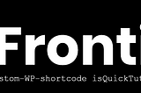 WP Shortcodes for Frontity